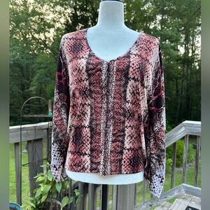 Karen Kane Snakeskin Print Top